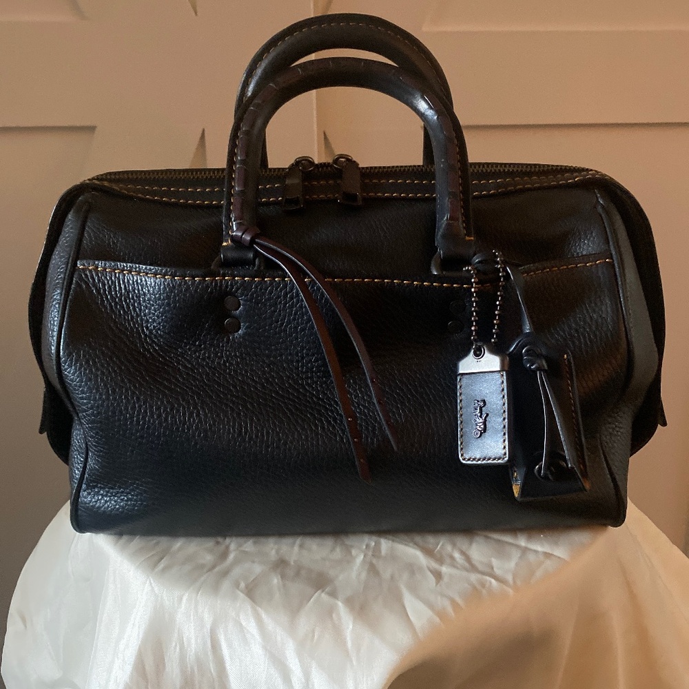 Coach Black Leather Rogue 1941 Satchel
